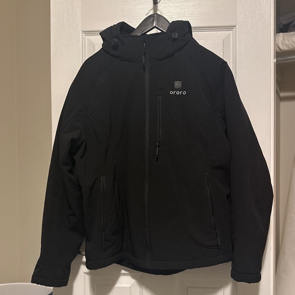 Black Ororo Heated Jacket - L - Picture 1 of 2